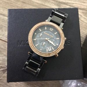 MK8350 Gunmetal & Rose Gold Watch